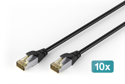 [DK-1644-A-010-OD-10] DIGITUS CAT 6A S/FTP Outdoor-Patchkabel, 1 m, PE, 10 Stück