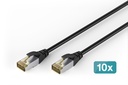 DIGITUS CAT 6A S/FTP Outdoor-Patchkabel, 1 m, PE, 10 Stück