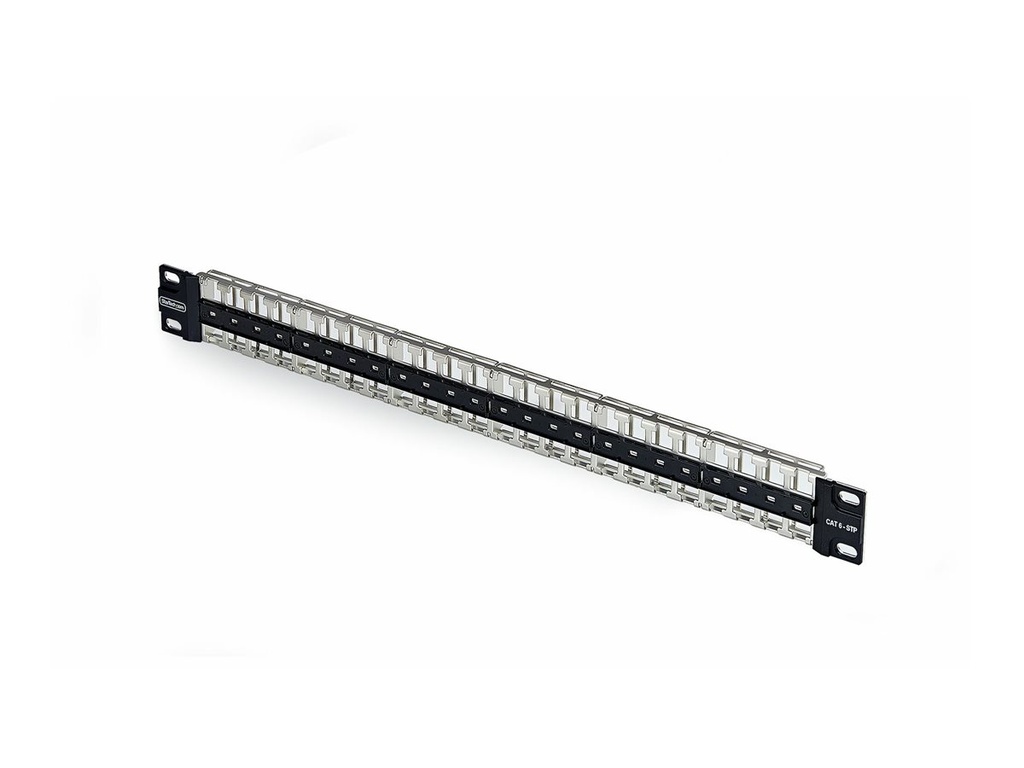 StarTech.com Startech - Leeres Keystone-Patchpanel - für RJ45 - geeignet für Wandmontage, Rack montierbar - CAT 6a/8 - STP/UTP - Schwarz - 1U - 48.3 cm (19")