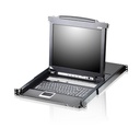 ATEN 16-Port Single Rail 19i LCD KVM Switch with USB Peripheral Support Broadcast Mode - Kabel - Digital/Daten