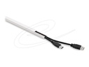 Delock Kabelkanal - self-adhesive with sliding cover - 1 m - weiß (Packung mit 5)