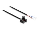 Delock Lichtschranke - gabelartig, 5 mm, Typ F, mit 4 offenen Kabelenden, NPN, L/D umschaltbar, 2 m
