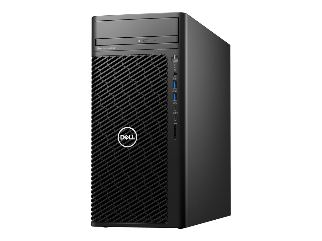 Dell Precision 3660 Tower - MT - 1 x Core i5 12500 / 3 GHz - vPro - RAM 16 GB - SSD 512 GB - NVMe, Class 40 - DVD-Writer - UHD Graphics 770 - 1GbE - Win 10 Pro 64-Bit (mit Win 11 Pro Lizenz)