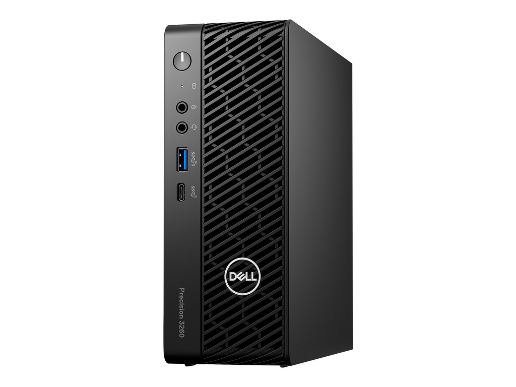 Dell Precision 3260 Compact - USFF - 1 x Core i7 12700 / 2.1 GHz - vPro - RAM 16 GB - SSD 512 GB - NVMe, Class 40 - UHD Graphics 770 - 1GbE - Win 10 Pro 64-Bit (mit Win 11 Pro Lizenz)