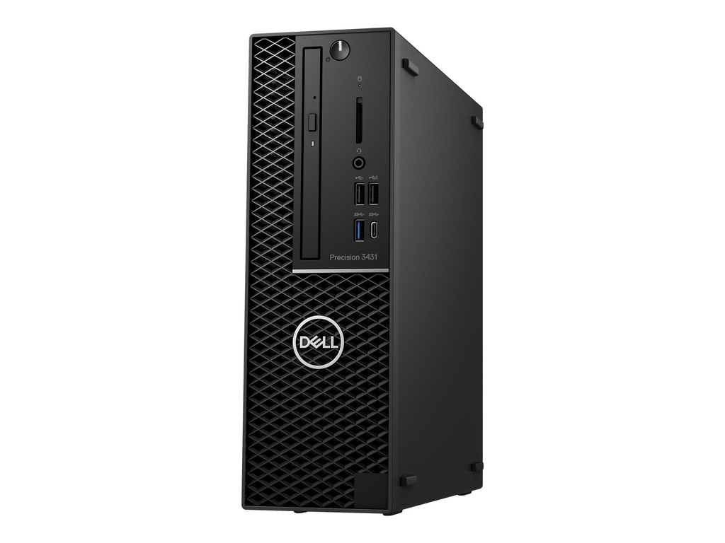 Dell Precision 3431 - MT - 1 x Core i7 9700 / 3 GHz - vPro - RAM 16 GB - SSD 512 GB - DVD-Writer - Radeon Pro WX 3100 - 1GbE - Win 10 Pro 64-Bit - Monitor: keiner - Schwarz - BTP - mit 1 Year Basic Onsite (IE, UK - 3 Years)