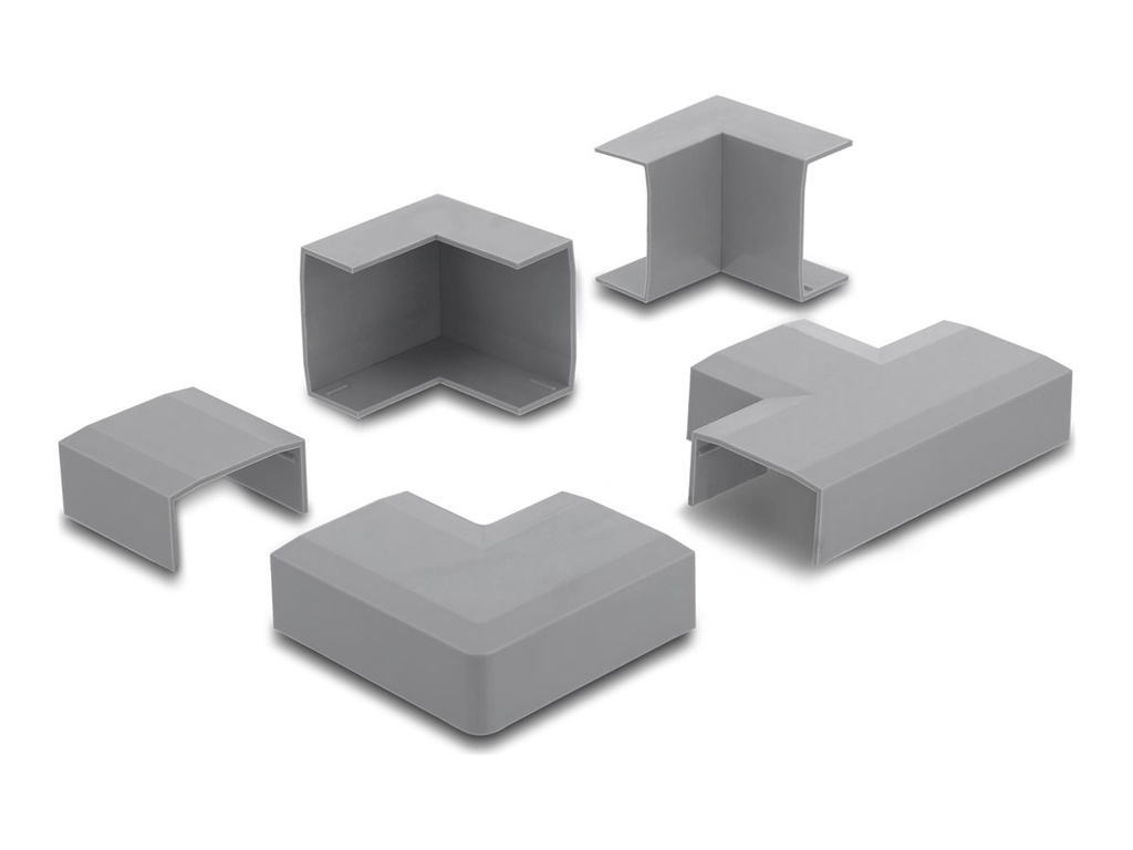 Delock Kabelkanalverbinder-Set - für 30 x 14 mm, 5 Stück