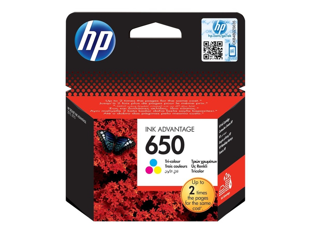 HP 650 - 5 ml - Farbe (Cyan, Magenta, Gelb)