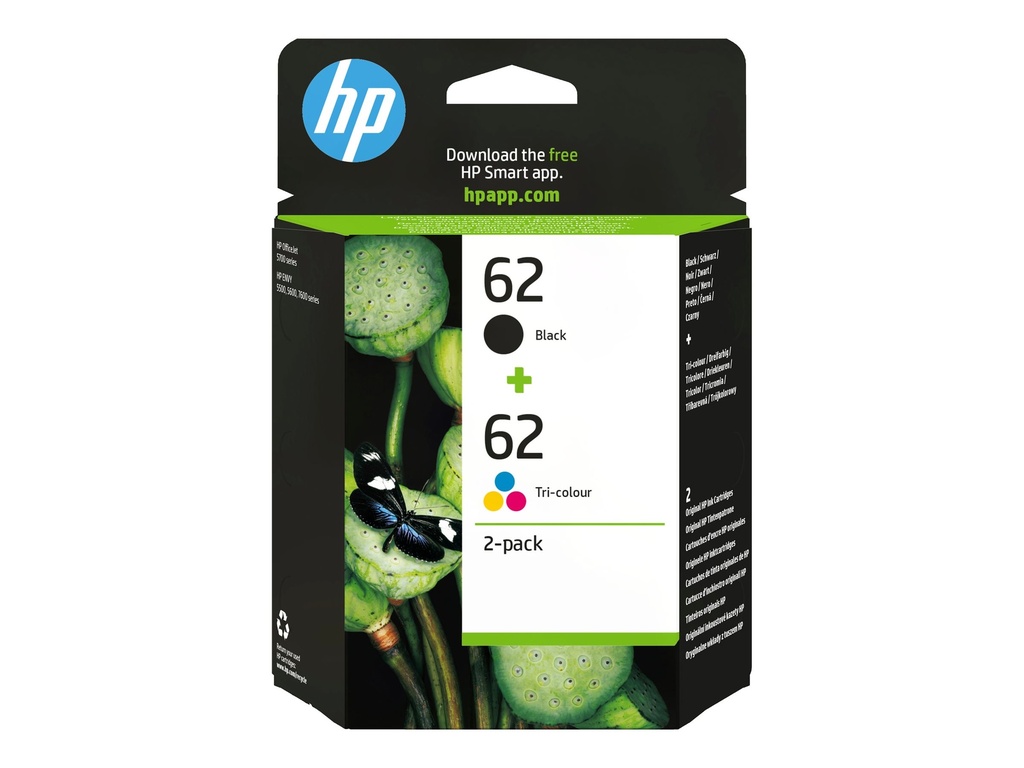 [N9J71AE#LS1] HP 62 Black/Tri-Color Original Ink Car - Original - Tintenpatrone