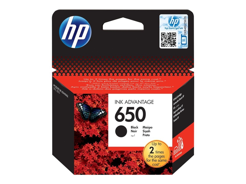HP 650 - Schwarz - original - Ink Advantage