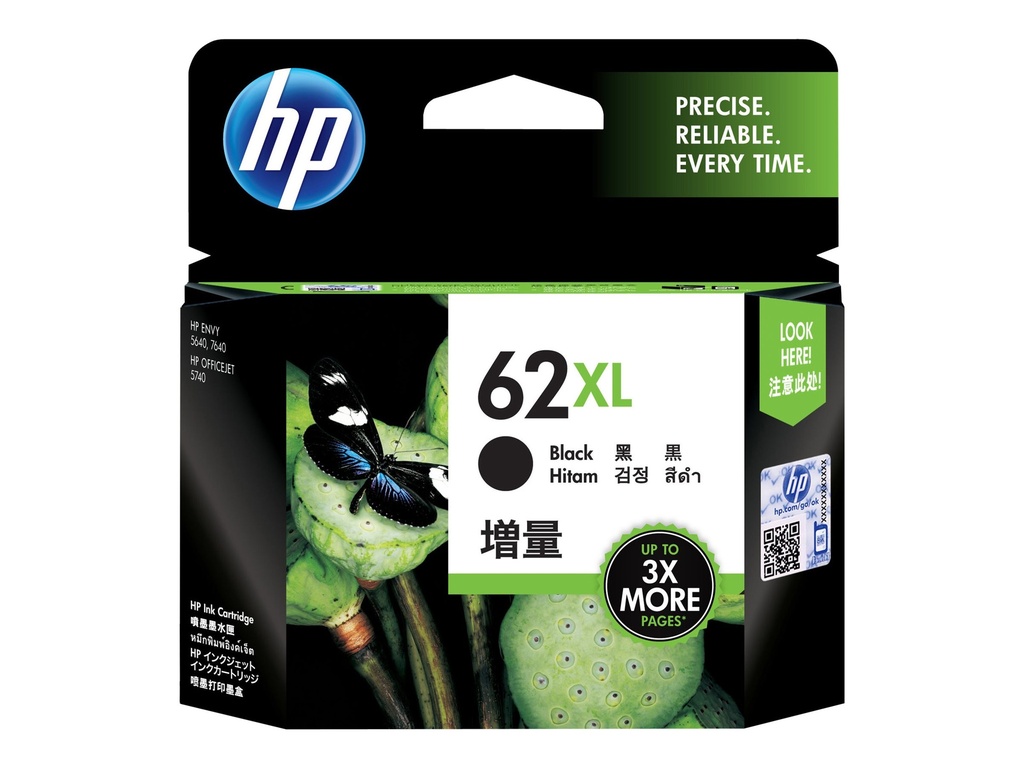 HP 62XL - 7.5 ml - Hohe Ergiebigkeit - Schwarz