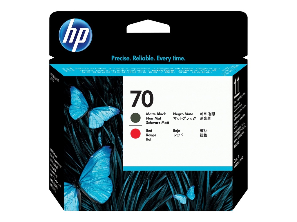 HP 70 - Rot, mattschwarz - Druckkopf - für DesignJet