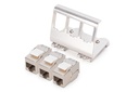 DIGITUS Hutschienenadapter mit 3x DN-93615-S Keystone Modulen