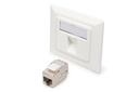 DIGITUS Frontplatte 50x50 Zentralplatte mit 1x DN-93615-S Keystone Modul