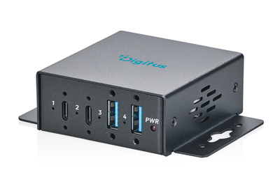[DA-70264] DIGITUS USB 3.2 Gen 1 Compact Industrial Hub, 4-Port