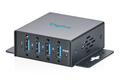 [DA-70263] DIGITUS USB 3.2 Gen 1 Compact Industrial Hub, 4-Port