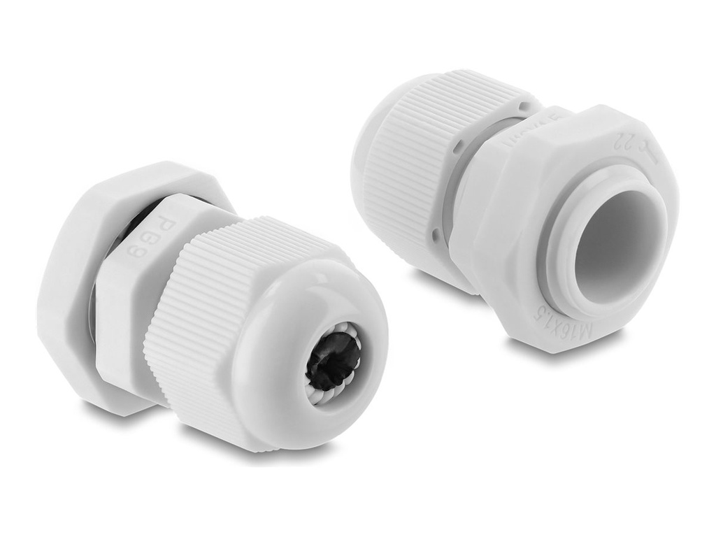 [60693] Delock Kabelverschraubung - M16 x 1.5 mm - RAL 7035, Grau (Packung mit 10)