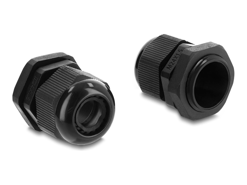 [60707] Delock Kabelverschraubung - M24 x 1.5 mm - Schwarz, RAL 9005 (Packung mit 10)