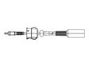 Zebra Kabel seriell - DIN 8-polig (W) (M)
