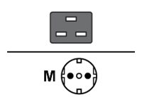Zebra Stromkabel - power CEE 7/7 (M) zu IEC
