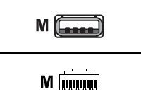 [CBA-U46-S07ZAR] Zebra Datenkabel - USB (M) zu RJ-45 (10-polig) (M)