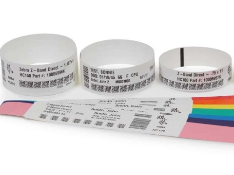 Zebra Z-Band Fun - Rot - 25.4 x 254 mm 350 Etikett(en)