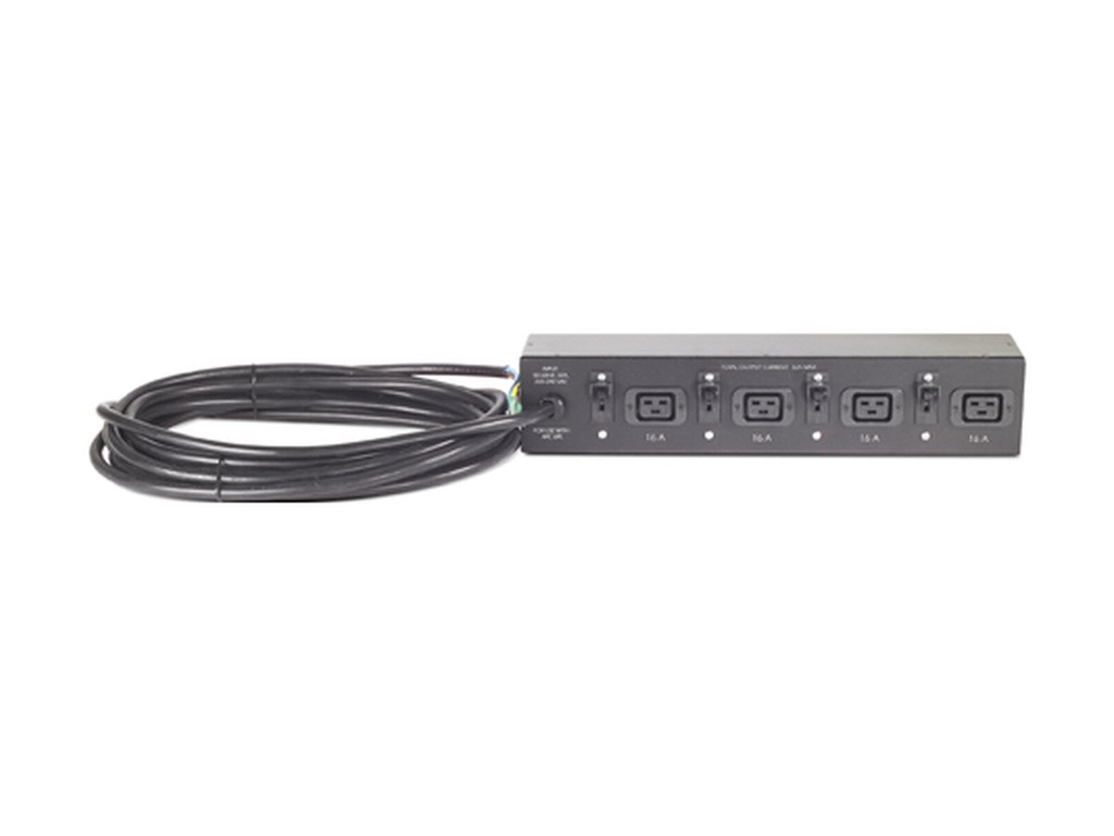 [AP7585] APC Basic Rack PDU - Steckdosenleiste (Rack - einbaufähig) - Wechselstrom 230 V - Eingabe, Eingang fest verdrahtet - Ausgangsanschlüsse: 4 (IEC 60320 C19)
