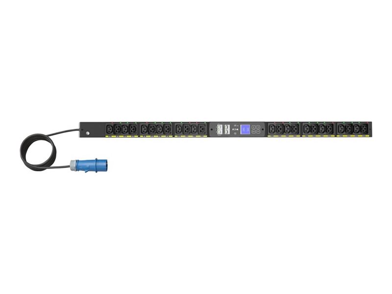 Eaton G4 - Stromverteilungseinheit (Rack - einbaufähig) - gemessener Eingang - Wechselstrom 200-240 V - 3.7 kW - 1-phasig - Ethernet 10/100/1000 - Eingabe, Eingang IEC 60309 16A - Ausgangsanschlüsse: 24 (12 x IEC 60320 C13, 12 x IEC 60320 C39)