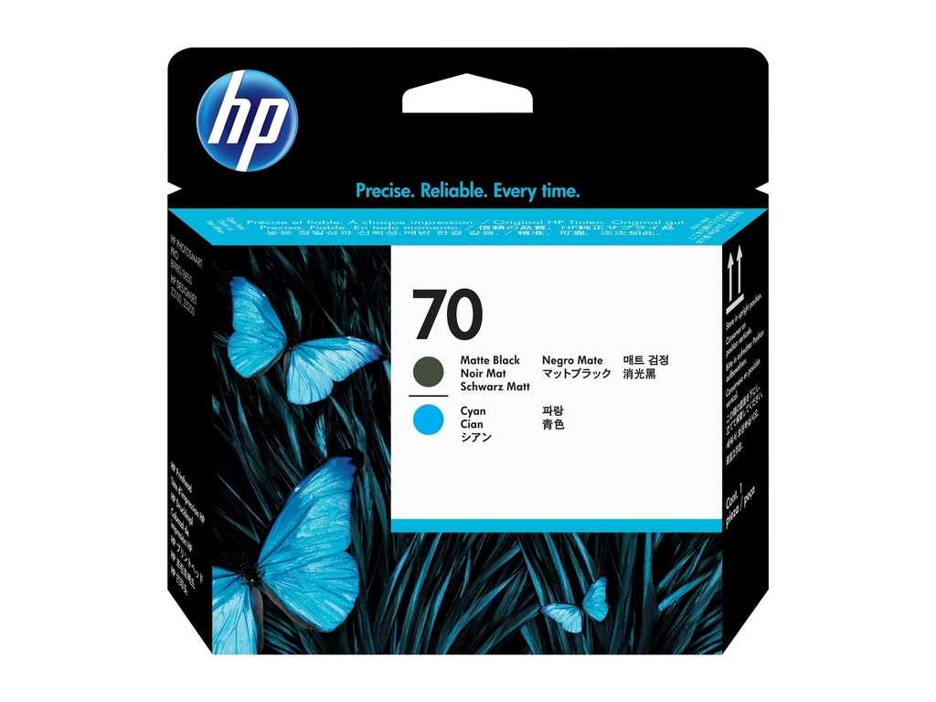 HP 70 - Cyan, mattschwarz - Druckkopf - für DesignJet