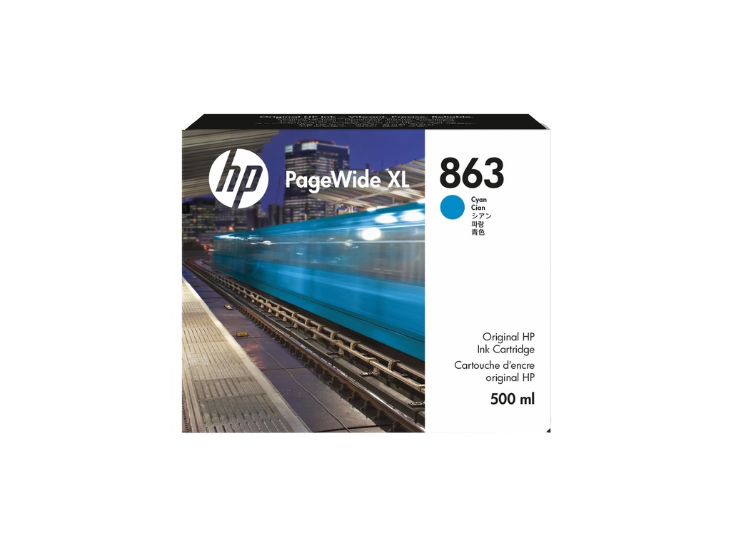HP 863 - 500 ml - Cyan - original - PageWide