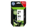 HP 302 - 2er-Pack - Schwarz, Farbe (Cyan, Magenta