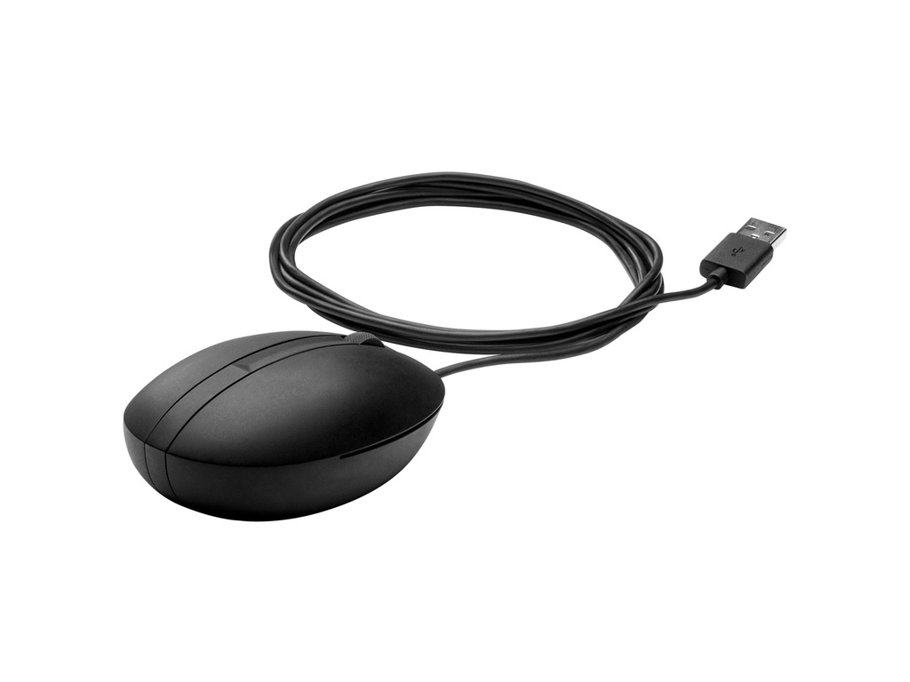 HP 320M-Maus für Desktop-PC - kabelgebunden - Beidhändig - Optisch - USB Typ-A - 1000 DPI - Schwarz