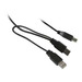 Synergy 21 S215325 - 1 m - USB B - 2 x USB A - USB 2.0 - Männlich/Männlich - Schwarz