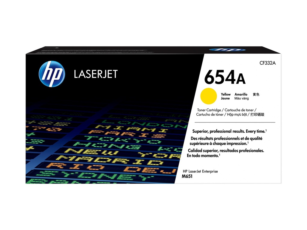 HP 654A - Gelb - original - LaserJet - Tonerpatrone (CF332A)