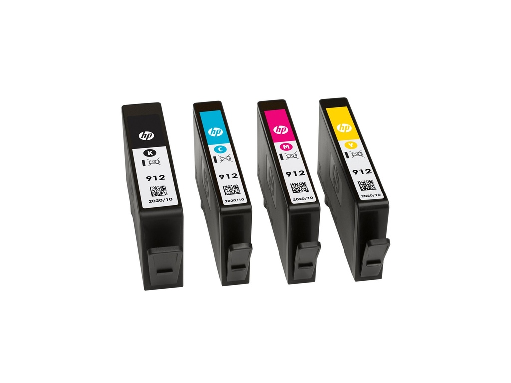 HP 912 - 4er-Pack - Schwarz, Gelb, Cyan, Magenta
