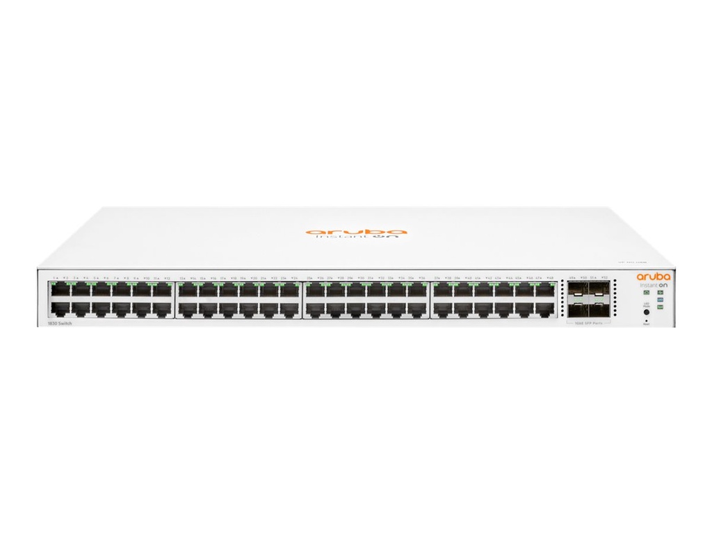 HPE Networking Networking Instant On Switch 48p Gigabit 4p SFP 1830 - Managed - L2 - Gigabit Ethernet (10/100/1000) - Vollduplex - Rack-Einbau - 1U