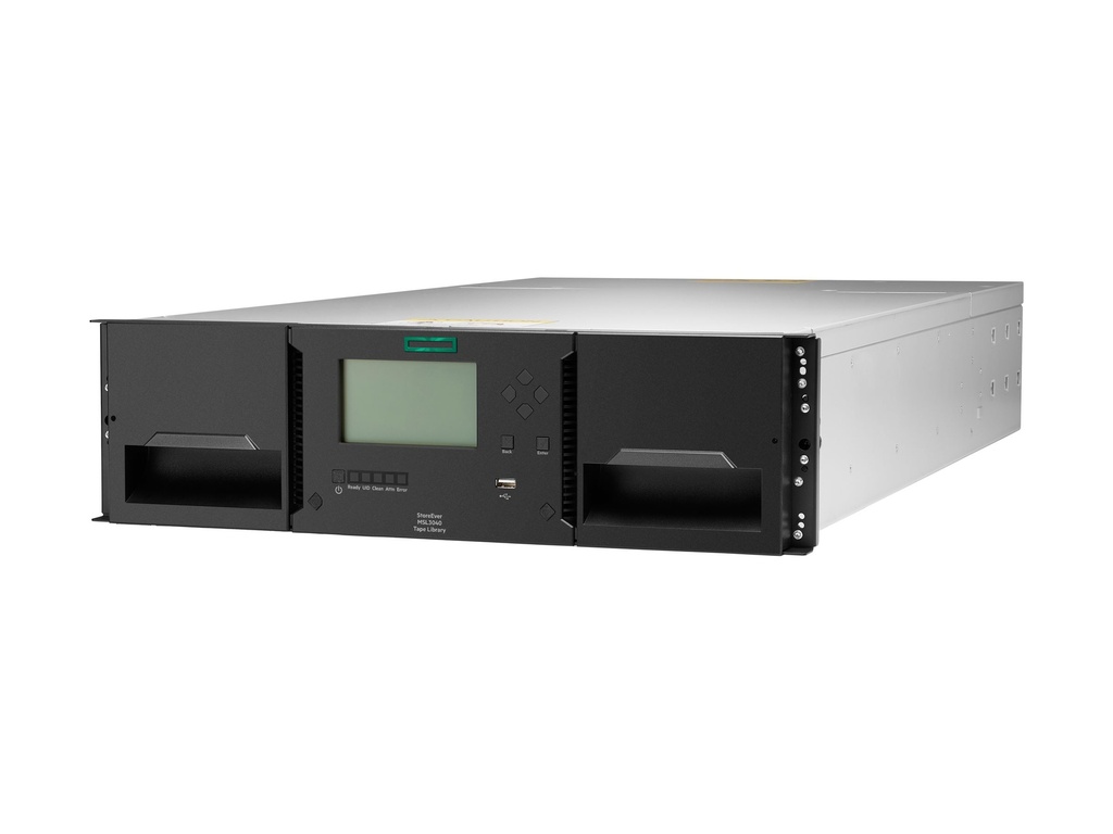 [Q6Q62C] HPE StoreEver MSL3040 Scalable Library Base Module - Bandbibliothek - 720 TB / 1.8 PB - Steckplätze: 40 - keine Bandlaufwerke - Rack - einbaufähig - 3U - 3 halbhohe (HH)