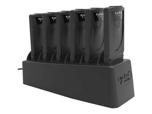 [CX3559-2207] Socket Mobile DuraScan D800 - DuraCase 6 Multi-Bay Charger - Barcode-Scanner - tragbar - Linear-Imager - decodiert - Bluetooth 2.1 EDR (Packung mit 6)