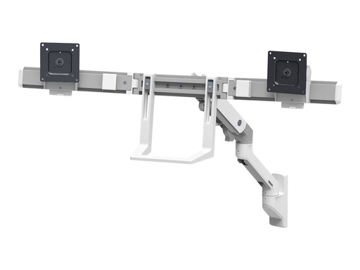 [45-479-216] Ergotron HX - Befestigungskit (Gelenkarm, Verlängerung, Scharnierbogen, 2 Drehgelenke, Griff, Wandmontage) - für 2 LCD-Displays - weiß - Bildschirmgröße: bis zu 81,3 cm (bis zu 32 Zoll)