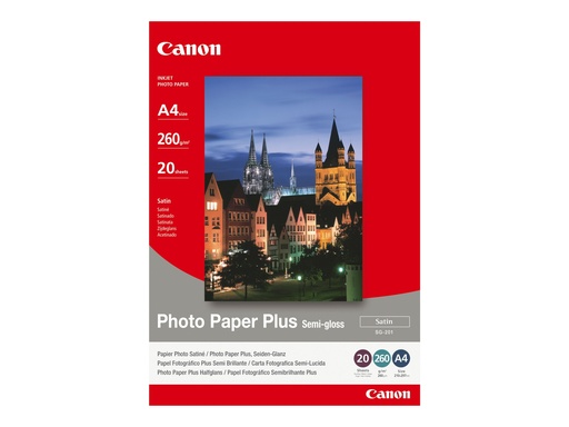 [1686B021] Canon Photo Paper Plus SG-201 - Halbglänzend - A4 (210 x 297 mm)