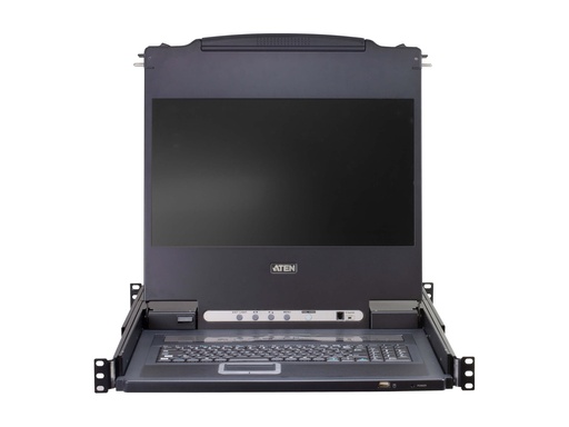 [CL5708MW-ATA-XG] ATEN Slideaway CL5708MW - KVM-Konsole mit KVM-Switch - 8 Anschlüsse - PS/2, USB - 43.9 cm (17.3")