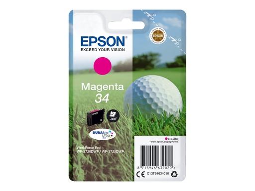 [C13T34634010] Epson 34 - 4.2 ml - Magenta - original - Tintenpatrone