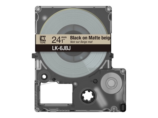 [C53S672092] Epson LabelWorks LK-6JBJ - Schwarz auf mattem Beige - Rolle (2,4 cm)