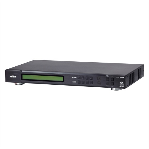 [VM0404HB-AT-G] ATEN 4 x 4 True 4K HDMI Matrix Switch - AV-Matrix-Umschalter - 18 Gbit/s - 600 MHz - 4096 x 2160 Pixel - Schwarz - Metall