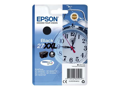 [C13T27914022] Epson 27XXL - 34.1 ml - XL - Schwarz - original