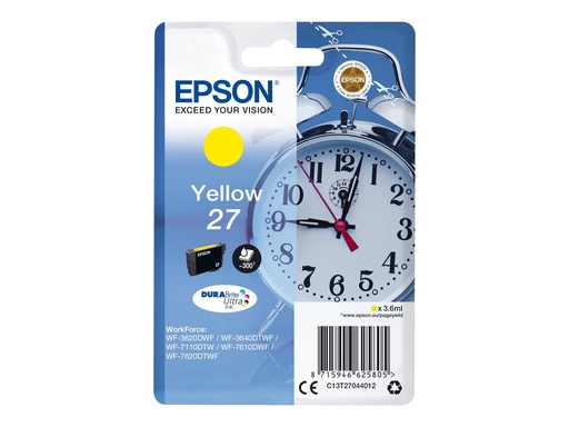 [C13T27044012] Epson 27 - 3.6 ml - Gelb - original - Tintenpatrone