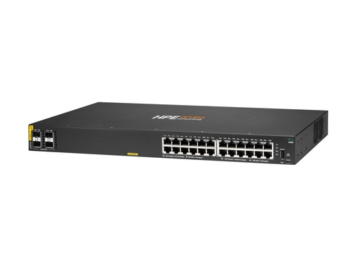 [JL677A#ABB] HPE Networking CX 6100 24G Class4 PoE 4SFP+ 370W - Managed - L3 - Gigabit Ethernet (10/100/1000) - Power over Ethernet (PoE) - Rack-Einbau - 1U