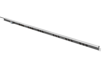[A-19-STRIP42-1] DIGITUS Steckdosenleiste mit Aluminiumprofil und integriertem Leistungsschutzschalter, 18-fach-Schutzkontaktsteckdose