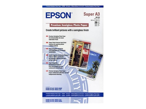 [C13S041328] Epson Premium Semigloss Photo Paper - Halbglänzend - A3 plus (329 x 423 mm)