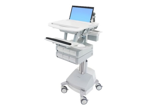 [SV44-1161-2] Ergotron Wagen - offene Architektur - für Notebook/Tastatur/Maus - medizinisch - Aluminium, verzinker Stahl, hochwertiger Kunststoff - Grau, weiß, Polished Aluminum - Bildschirmgröße: bis zu 43,9 cm (17,3" Breitbild)