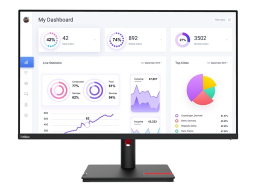 [63D2GAT1EU] Lenovo ThinkVision T32p-30 - LED-Monitor - 80 cm (31.5")